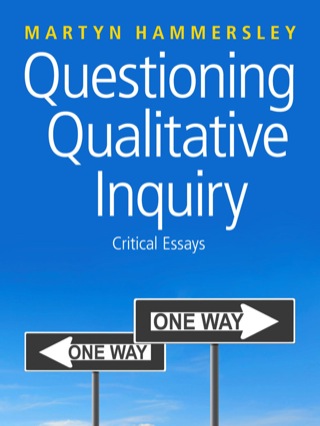 Cover image: Questioning Qualitative Inquiry 1st edition 9781412935142