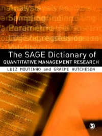 Imagen de portada: The SAGE Dictionary of Quantitative Management Research 1st edition 9781412935296
