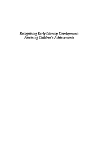 表紙画像: Recognising Early Literacy Development 1st edition 9781853963667