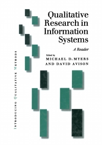 Imagen de portada: Qualitative Research in Information Systems 1st edition 9780761966326