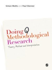 صورة الغلاف: Doing Q Methodological Research 1st edition 9781849204149