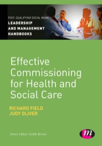 Imagen de portada: Effective Commissioning in Health and Social Care 1st edition 9781446282250