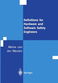 Cover image: Definitions for Hardware and Software Safety Engineers 9781852331757