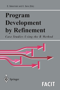 Cover image: Program Development by Refinement 1st edition 9781852330538