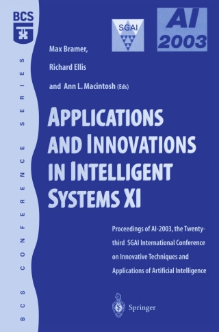 Cover image: Applications and Innovations in Intelligent Systems XI 1st edition 9781852337797