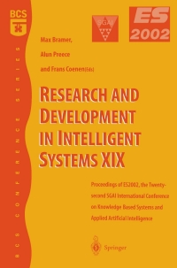 Cover image: Research and Development in Intelligent Systems XIX 1st edition 9781852336745