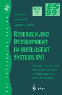 Cover image: Research and Development in Intelligent Systems XVI 1st edition 9781852332310