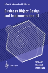 Imagen de portada: Business Object Design and Implementation III 1st edition 9781852332174