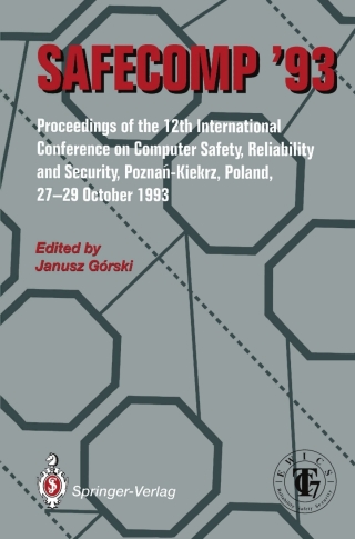 Cover image: SAFECOMP ’93 9783540198383