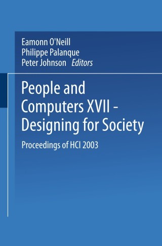 Imagen de portada: People and Computers XVII — Designing for Society 1st edition 9781852337667