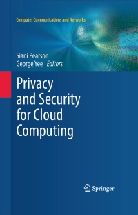 Omslagafbeelding: Privacy and Security for Cloud Computing 9781447141884