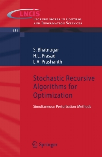 Imagen de portada: Stochastic Recursive Algorithms for Optimization 9781447142843
