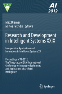 Titelbild: Research and Development in Intelligent Systems XXIX 1st edition 9781447147381