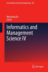 Cover image: Informatics and Management Science IV 9781447147923