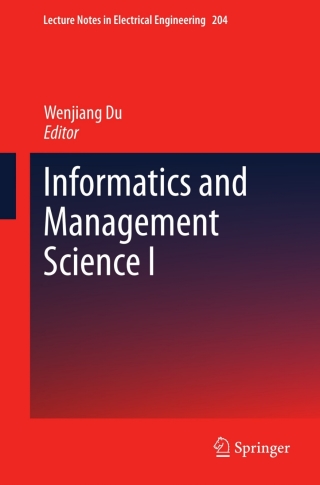 Cover image: Informatics and Management Science I 9781447148012
