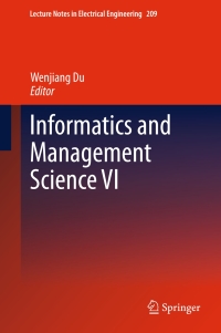Titelbild: Informatics and Management Science VI 9781447148043
