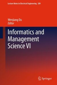 Omslagafbeelding: Informatics and Management Science VI 9781447148043