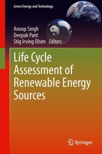 Cover image: Life Cycle Assessment of Renewable Energy Sources 9781447153634