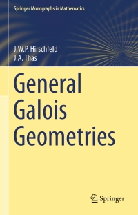 Imagen de portada: General Galois Geometries 9781447167884