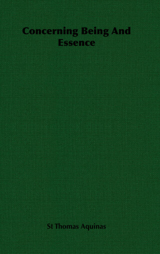 Immagine di copertina: Concerning Being and Essence 9781406759914