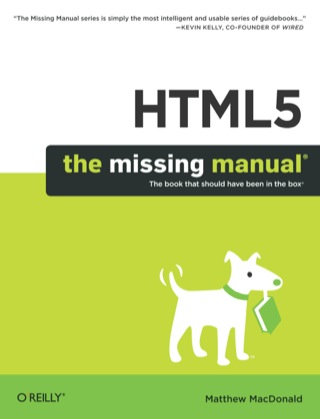 Cover image: HTML5: The Missing Manual 1st edition 9781449302399