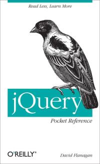 Cover image: jQuery Pocket Reference 1st edition 9781449397227
