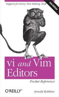 Cover image: vi and Vim Editors Pocket Reference 2nd edition 9781449392178