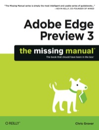 Cover image: Adobe Edge Preview 3: The Missing Manual 1st edition 9781449313968