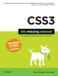 Cover image: CSS3: The Missing Manual 3rd edition 9781449325947