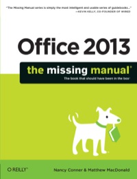 Cover image: Office 2013: The Missing Manual 1st edition 9781449357085