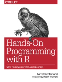 Cover image: Hands-On Programming with R 1st edition 9781449359010