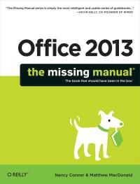 Imagen de portada: Office 2013: The Missing Manual 1st edition 9781449357085