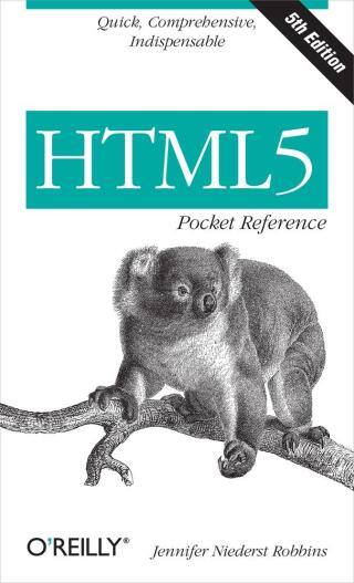 Cover image: HTML5 Pocket Reference 5th edition 9781449363352