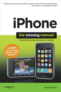 Cover image: iPhone: The Missing Manual 3rd edition 9780596804299