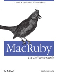Cover image: MacRuby: The Definitive Guide 1st edition 9781449380373
