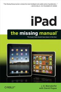 Imagen de portada: iPad: The Missing Manual 1st edition 9781449387846