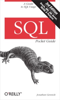 Cover image: SQL Pocket Guide 3rd edition 9781449394097