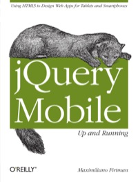 Cover image: jQuery Mobile: Up and Running 1st edition 9781449397654