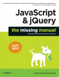 Cover image: JavaScript & jQuery: The Missing Manual 2nd edition 9781449399023
