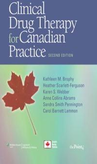 Cover image: Clinical Drug Therapy: Canadian Edition 2nd edition 9781605475172