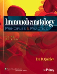 Cover image: Immunohematology: Principles and Practice 3rd edition