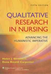 Cover image: Qualitative Research in Nursing: Advancing the Humanistic Imperative 5th edition 9780781796002