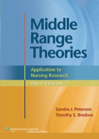 Cover image: Middle Range Theories: Application to Nursing Research 3rd edition 9781608318001
