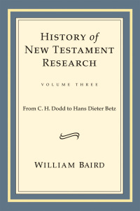 Cover image: History of New Testament Research 9780800699185