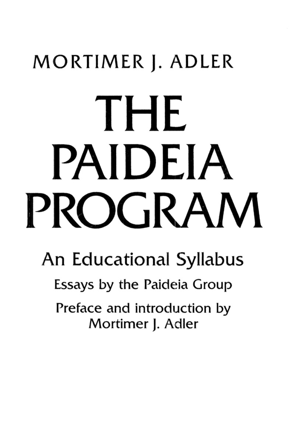 Paideia Program (eBook)