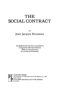 Cover image: Social Contract 9780028511504