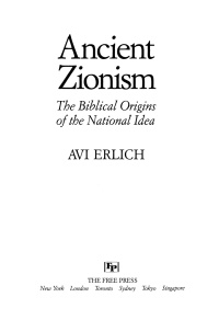 Cover image: Ancient Zionism 9780029023525