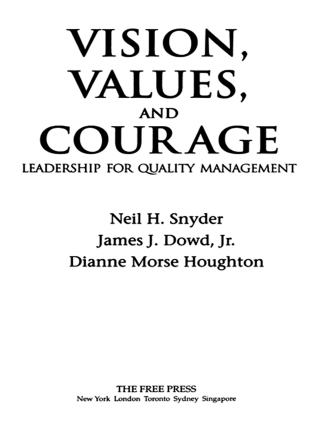Cover image: Vision, Values, and Courage 9780029297551