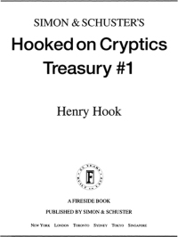 Cover image: Simon & Schuster Hooked on Cryptics Treasury #1 9780684808925