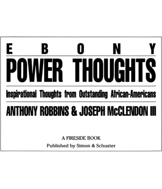 Cover image: Ebony Power Thoughts 9780684824376